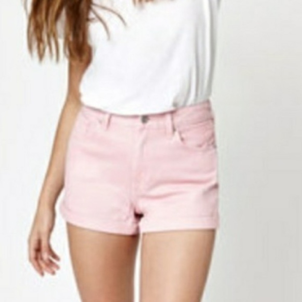 Hot Pink Pacsun Mom Jean Shorts
